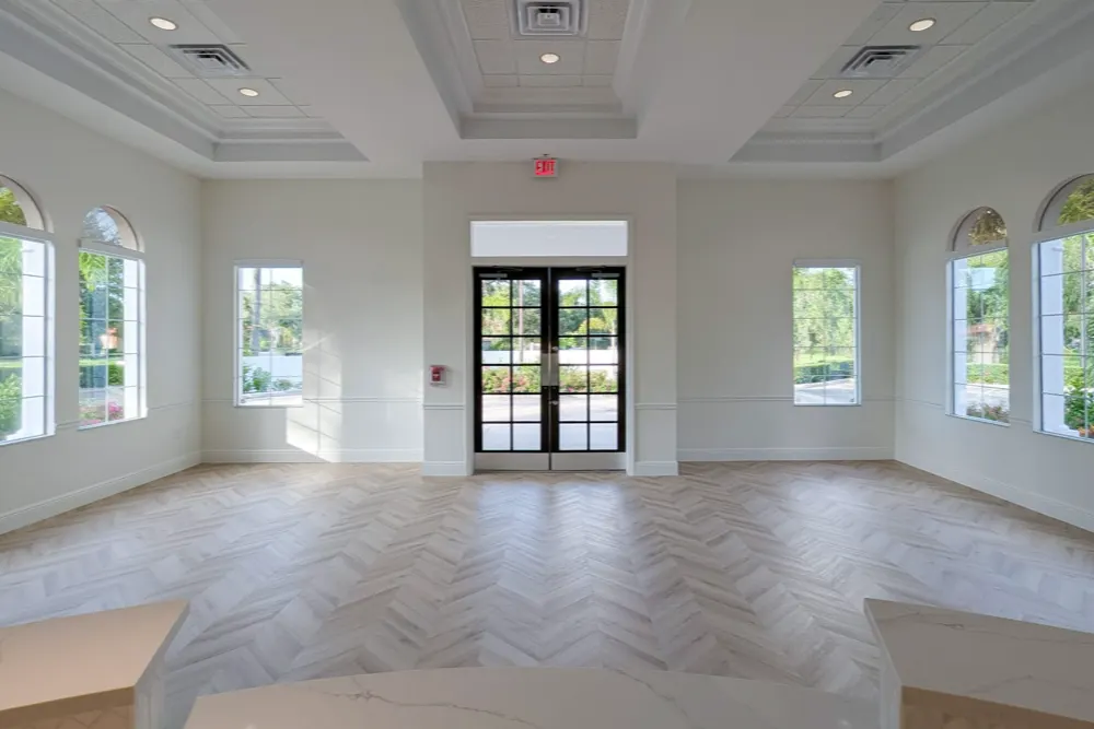 Open staff area of the medical office