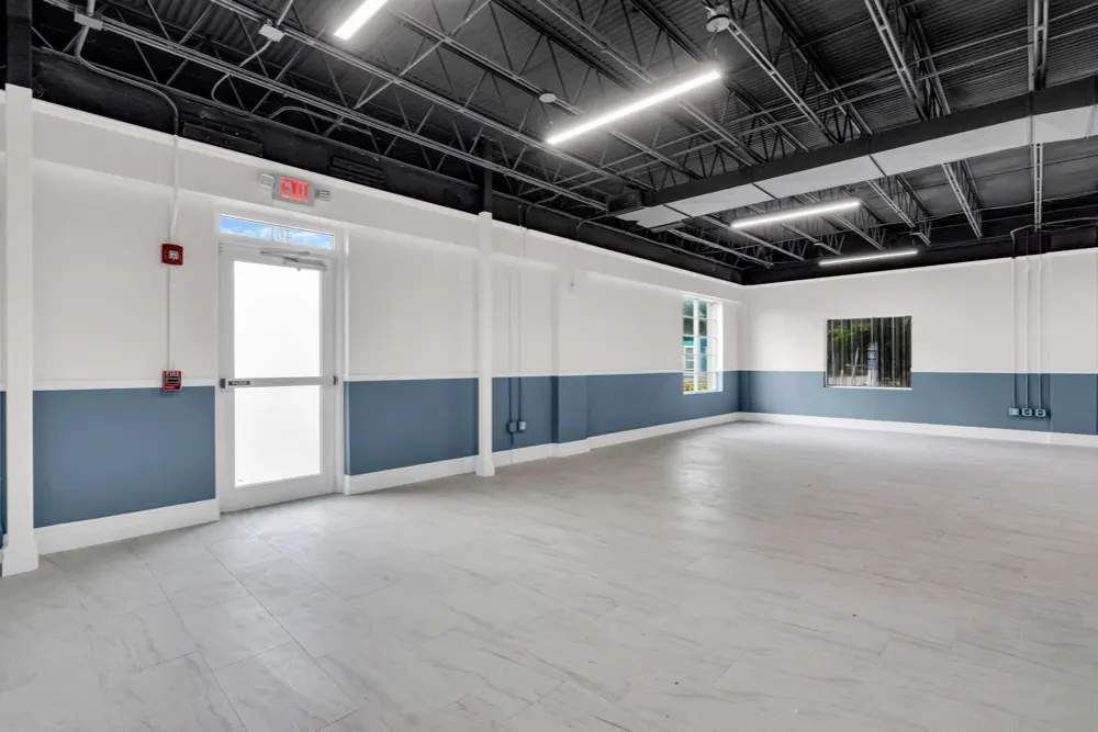 Open commercial space taken from white box to move-in ready on 8th Street West in Bradenton