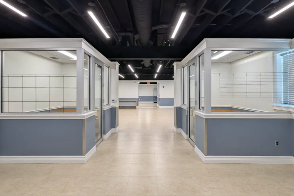 Finished office suite with millwork