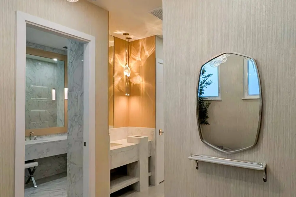 Entry with chandelier